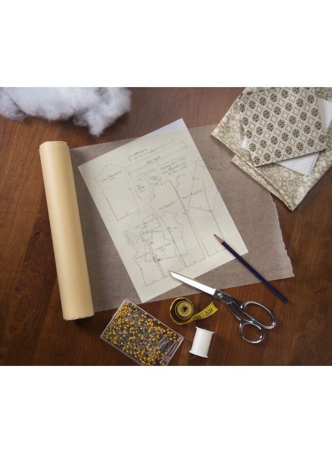 Bienfang Sketching & Tracing Paper Roll, Canary Yellow, 18 Inches 20 Yards, Large - for Drawing, Trace, Sketch, Craft, Sewing Pattern - Image 2