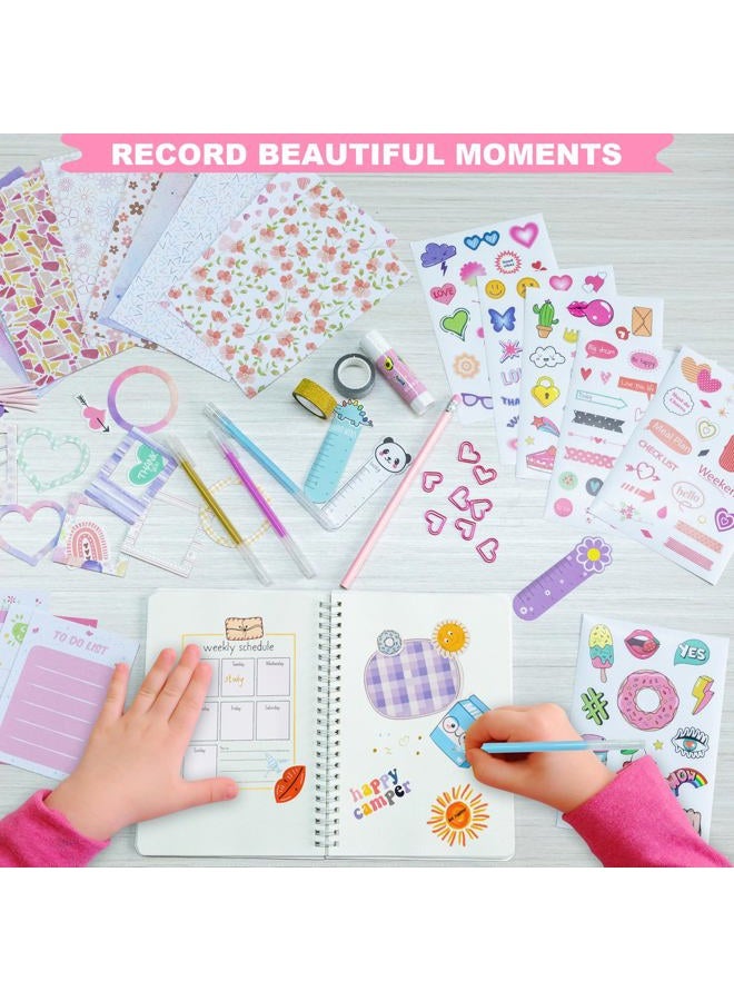 HoomTop Journal Kit For Girls Ages 8-12 Scrapbook Journaling Diy Kit For Teen And Girl-Kids Scrapbooking Journals Gifts - Image 4