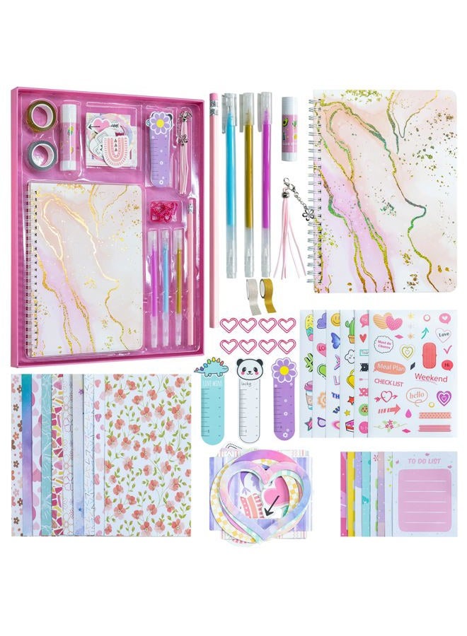 HoomTop Journal Kit For Girls Ages 8-12 Scrapbook Journaling Diy Kit For Teen And Girl-Kids Scrapbooking Journals Gifts - Image 1