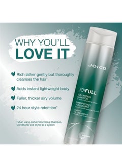 JoiFULL Volumizing Shampoo | For Fine, Thin Hair | Add Instant Body | Long-Lasting Fullness | For Thicker Bouncier Hair | Boost Shine | With Lotus Flower & Bamboo Extract | 10.1 Fl Oz - pzsku/ZF4D3A1C5183D70CB95DEZ/45/_/1681881922/4376e742-74d2-4e25-9fc7-23ce45b219c9