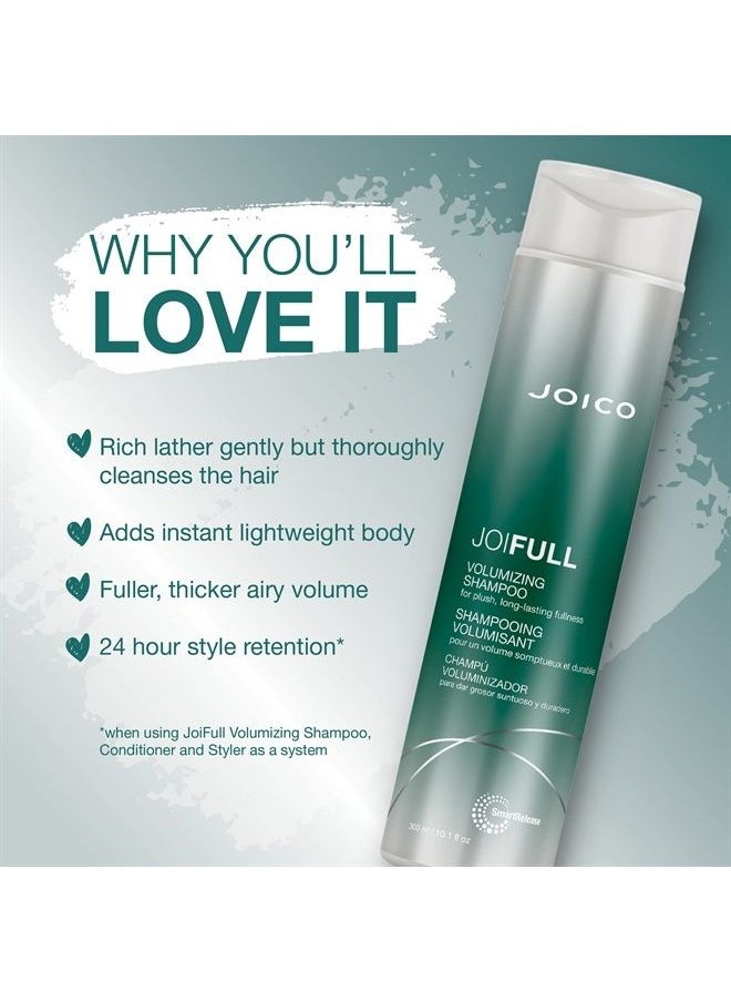 JOICO - JoiFULL Volumizing Shampoo | For Fine, Thin Hair | Add Instant Body | Long-Lasting Fullness | For Thicker Bouncier Hair | Boost Shine | With Lotus Flower & Bamboo Extract | 10.1 Fl Oz - Image 1