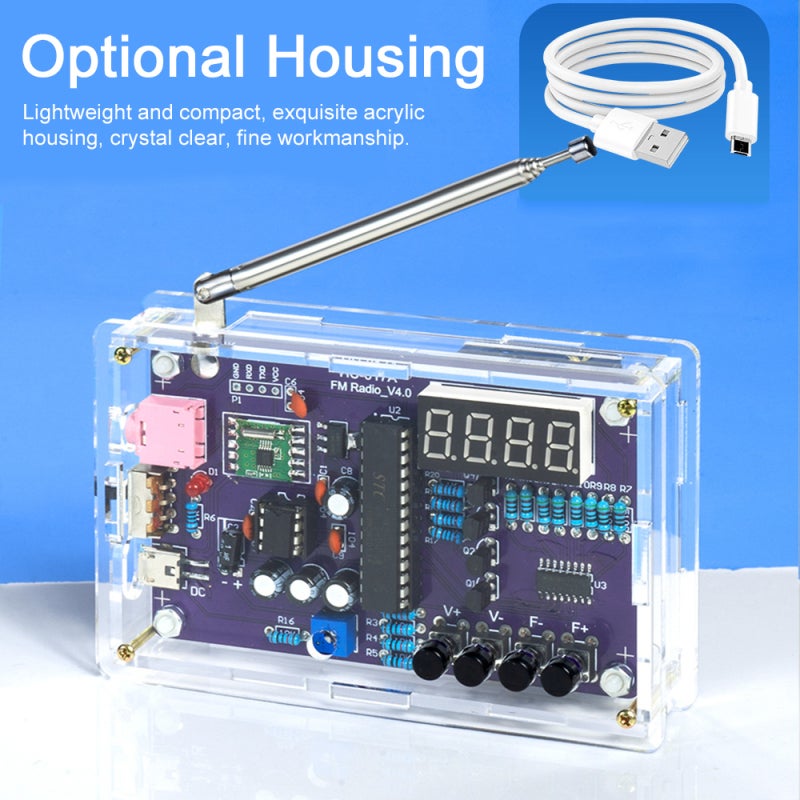 Radio Assembly Kit Frequency Modulation Circuit Board Microcontroller DIY Electronic Production Soldering Practice Bulk Parts - Image 4