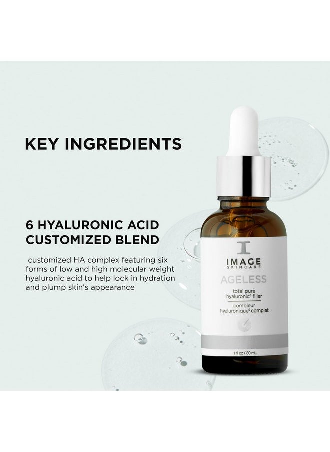 IMAGE SKINCARE IMAGE Skincare, AGELESS Total Pure Hyaluronic 6 Filler, Facial Hydration Serum, Fill in Look of Fine Lines and Smooth Appearance of Wrinkles, 1 fl oz  - Image 4