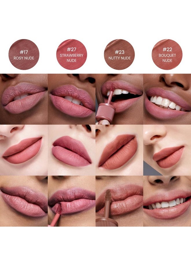 Peripera Peripera Ink the Velvet Lip Tint - High Pigment Color, Longwear, Weightless, Not Animal Tested, Gluten-Free, Paraben-Free (017 ROSY NUDE)  - Image 5