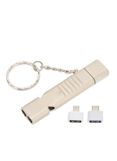 Thoraya Whistle USB flash drive sos outdoor waterproof whistle USB flash drive USB3.0 flash memory stick high speed flash drive flash drive thumb drive zinc alloy with keychain 64GB black  - Image 1