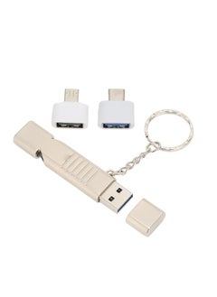 Thoraya Whistle USB flash drive sos outdoor waterproof whistle USB flash drive USB3.0 flash memory stick high speed flash drive flash drive thumb drive zinc alloy with keychain 64GB black  - Image 4