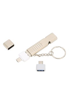 Thoraya Whistle USB flash drive sos outdoor waterproof whistle USB flash drive USB3.0 flash memory stick high speed flash drive flash drive thumb drive zinc alloy with keychain 64GB black  - Image 5