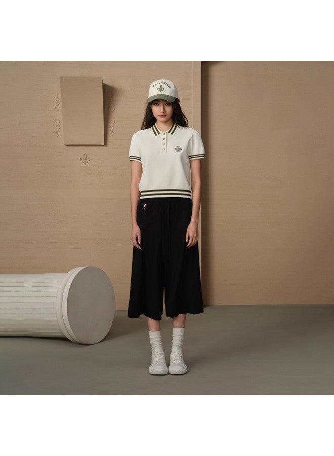 PALLADIUM Women'S Cropped Pants Casual Fashion Trendy Women'S Casual Pants Versatile Wide-Leg Pants - Image 3