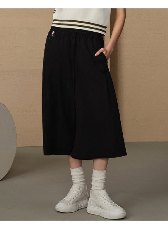 PALLADIUM Women'S Cropped Pants Casual Fashion Trendy Women'S Casual Pants Versatile Wide-Leg Pants - Image 1