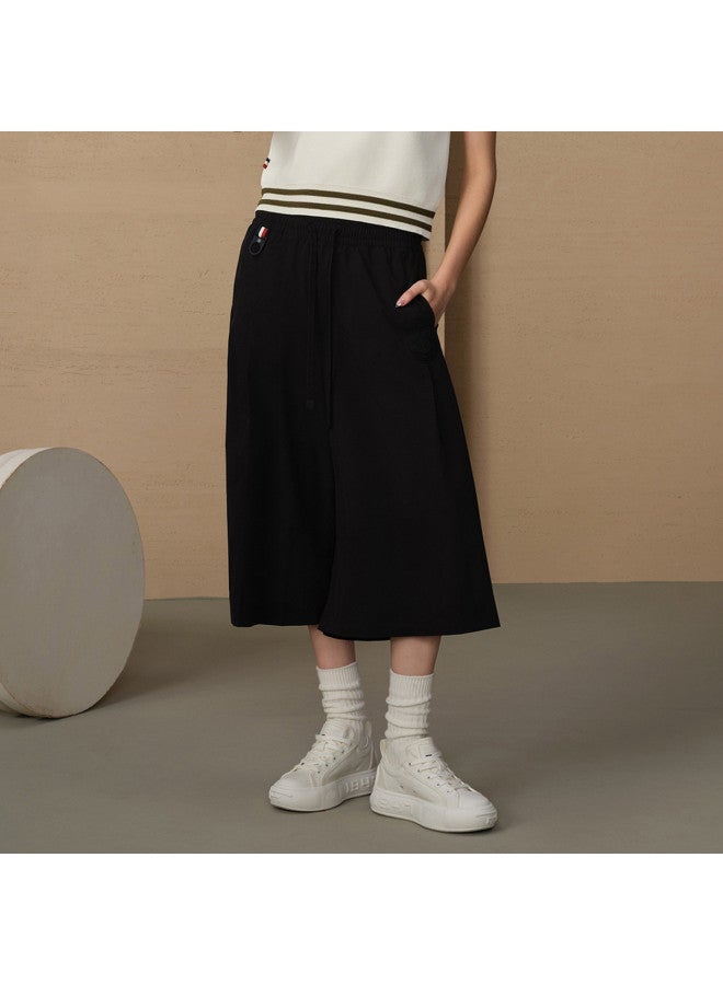 PALLADIUM Women'S Cropped Pants Casual Fashion Trendy Women'S Casual Pants Versatile Wide-Leg Pants - Image 2