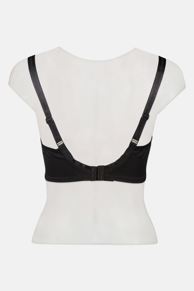 TRIUMPH Women Underwire Plain Non Padded Bra, Black  - Image 2