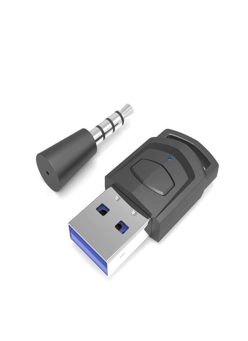 Generic - Plug & Play 5.0 Bluetooth EDR Dongle Receiver Adapter for PC Computer Desktop Laptop for PS5 for PS4 Wireless Transfer - Image 1
