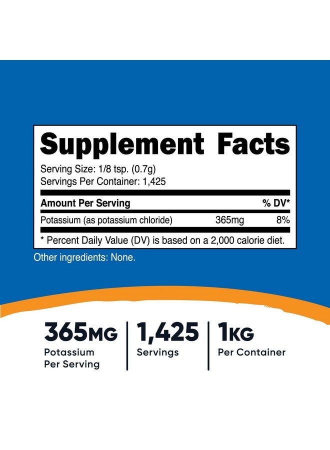 مسحوق كلوريد البوتاسيوم من نيوتريكوست، 1 كجم - خالٍ من الغلوتين، وغير معدل وراثيًا - Image 2