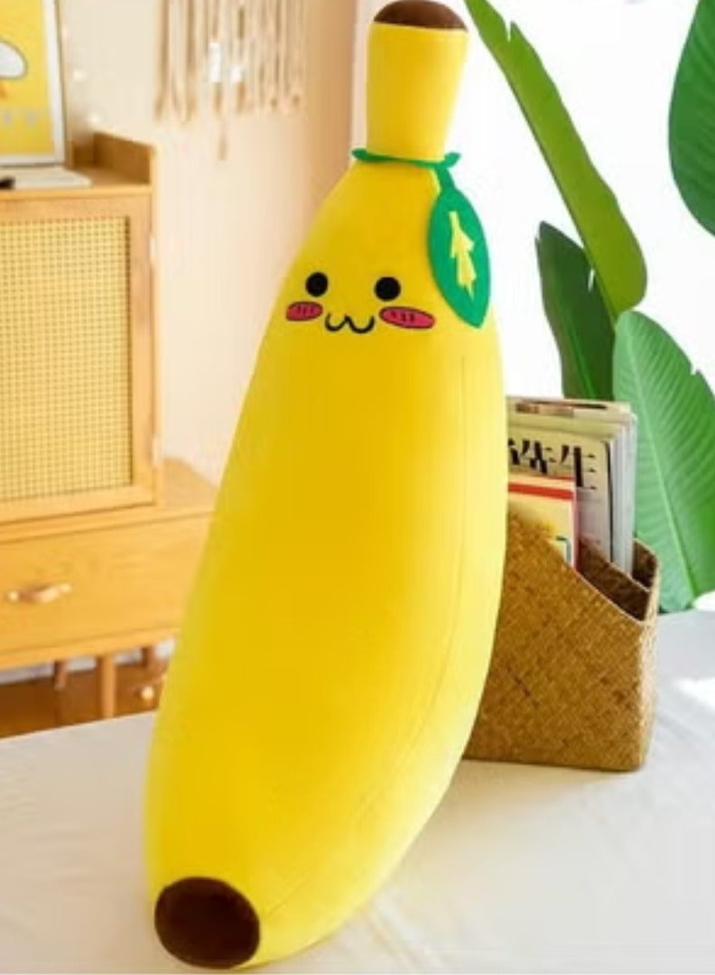Lukadah Banana Stuffed Plush Pillow Cute Large Fruit Toy Yellow Banana Hugging Pillow Cushion - Soft  Decorative Banana Cuddle Plushie for Bed, Home, Kids Birthday Gifts - Image 2