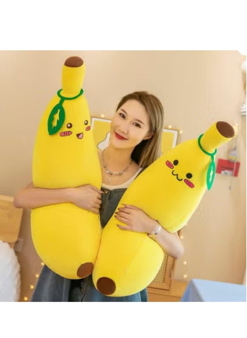 Lukadah Banana Stuffed Plush Pillow Cute Large Fruit Toy Yellow Banana Hugging Pillow Cushion - Soft  Decorative Banana Cuddle Plushie for Bed, Home, Kids Birthday Gifts - Image 4