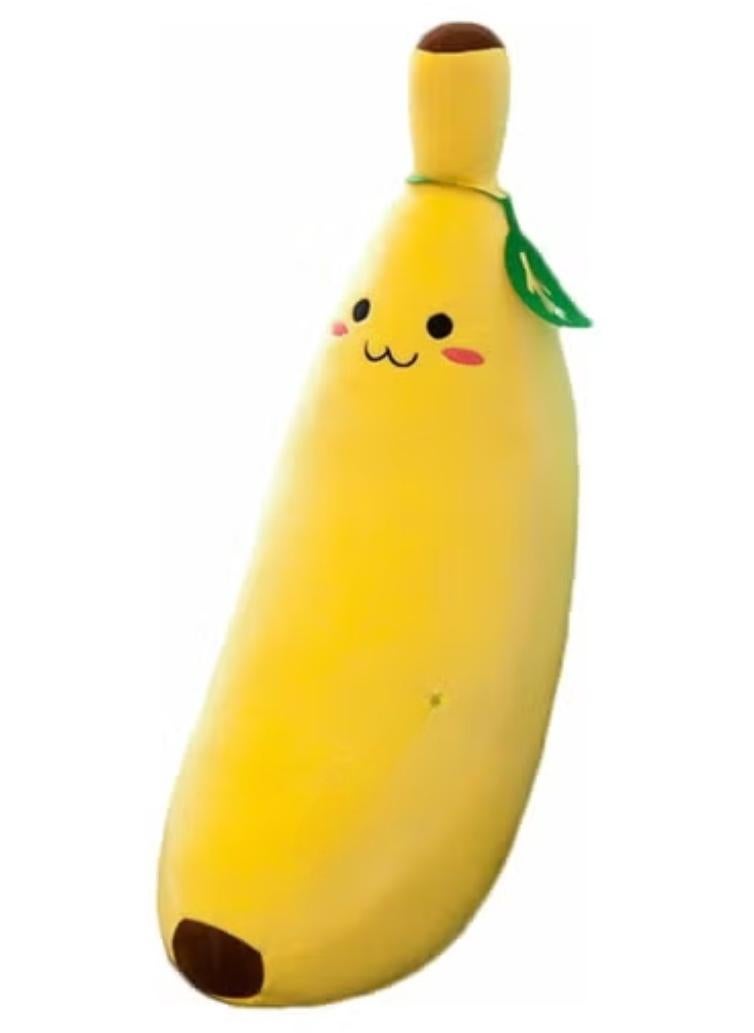 Banana Stuffed Plush Pillow Cute Large Fruit Toy Yellow Banana Hugging Pillow Cushion - Soft Decorative Banana Cuddle Plushie for Bed, Home, Kids Birthday Gifts - 40 cm
