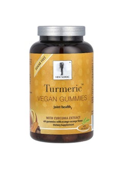 New Nordic New Nordic, Turmeric Vegan Gummies with Curcuma Extract, Mango-Orange, 300 mg, 60 Gummies (150 mg per Gummy)  - Image 1