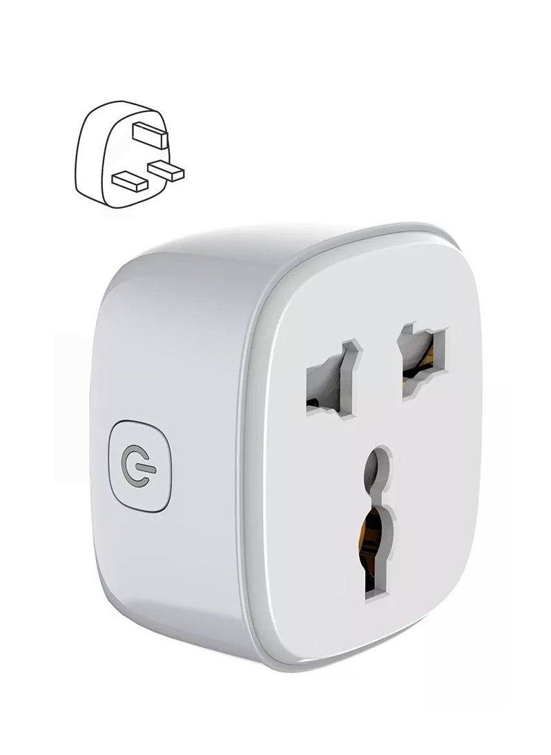 WIFI Smart Plug Adapter Remote Controlled Suitable for Multiple Appliances TVs, ACs, Electric Kettle, Mobile and Laptop Chargers With, On-time smart reminder,Timing function
