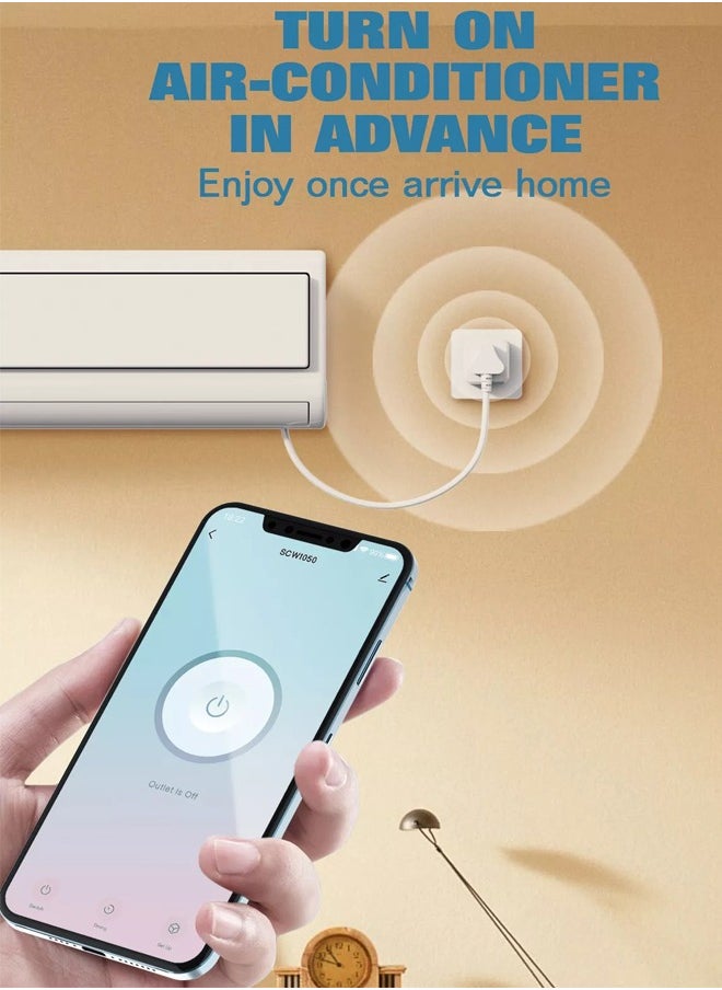 قابس WIFI ذكي من الاتحاد الأوروبي إلى المملكة المتحدة محول مقبس يتم التحكم فيه عن بعد - مناسب للأجهزة المتعددة مثل أجهزة التلفاز وأجهزة التكييف والغلاية الكهربائية وشواحن الهواتف المحمولة والكمبيوتر المحمول مع تذكير ذكي في الوقت المحدد ووظيفة التوقيت - pzsku/ZF4D409BB22CFE6F080A9Z/45/_/1732951060/000cb9a9-d6c5-438c-b7cb-6c08891fa5cb