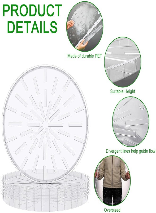 DoubleFill 6 Pcs 25 Inch Plant Saucer Large Clear Plastic Flower Plant Trays Heavy Duty Round Water Catcher for Plants Pots Indoors Planter Outdoor Garden - Image 3