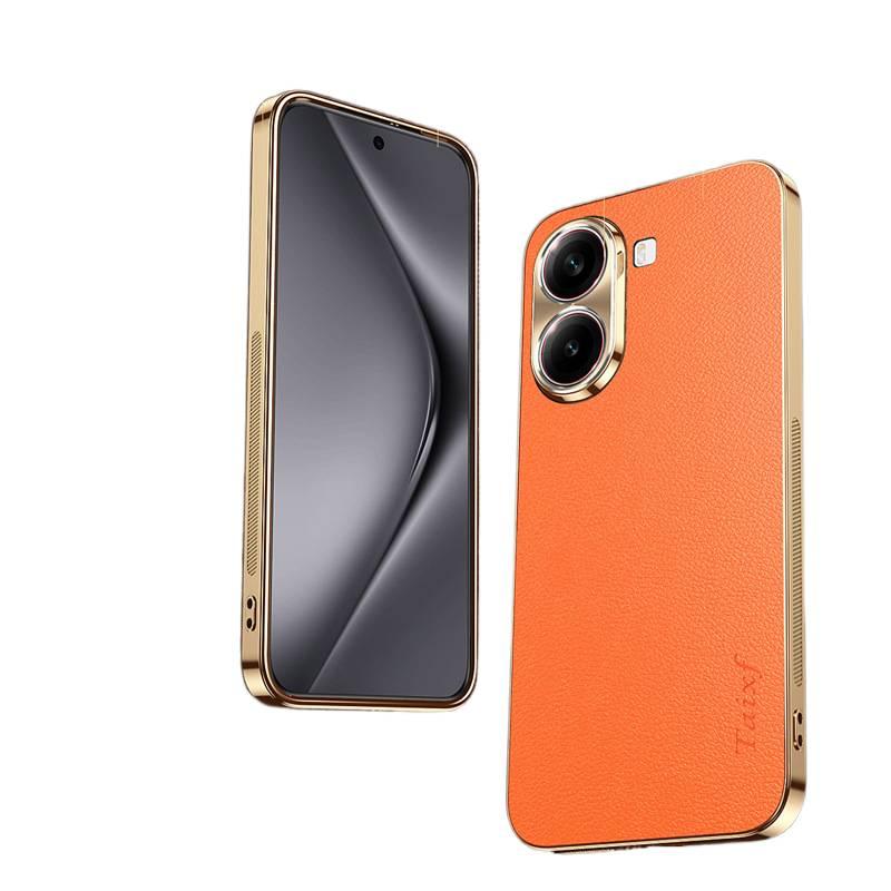 Leather Protective Texture for Redmi Note 13 with Electroplated and Texture in Red with Easy Storage - Image 4
