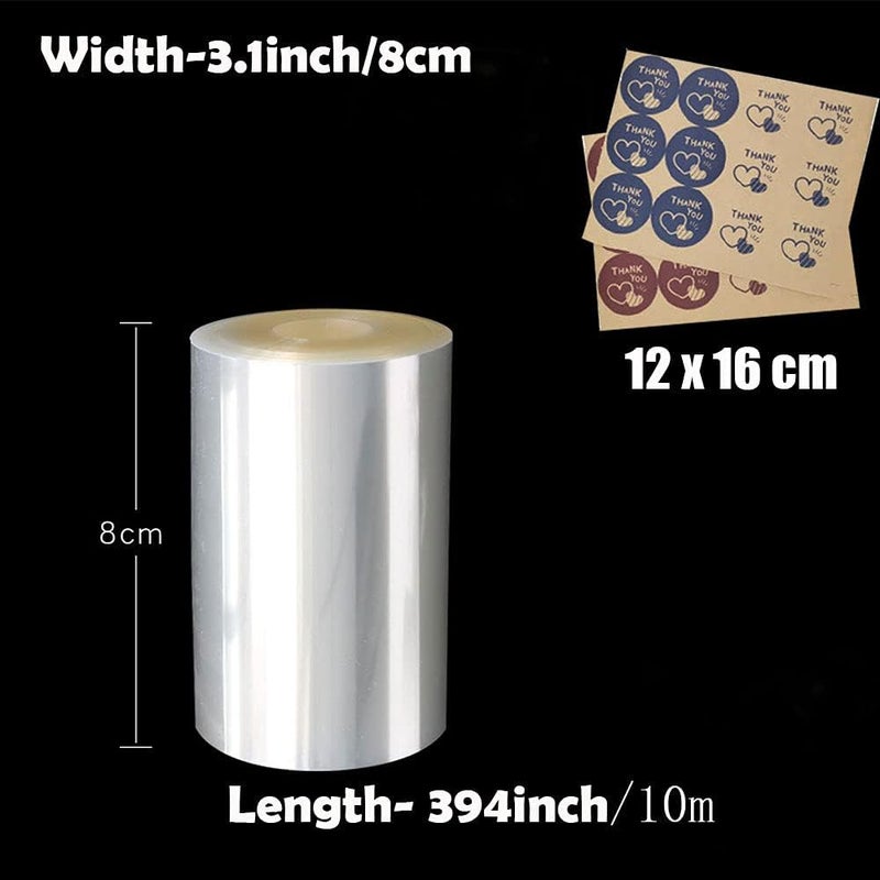DATANYA 3 Pack Cake Collars 3.1 x 394inch Acetate Rolls Clear Cake Strips Transparent Mousse Cake Collar Acetate Sheet for Baking, Surrounding Edge Decorating + Bonus with Delicate Stickers - Image 2
