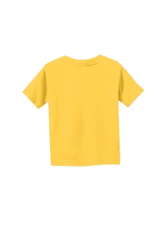 PRINTSHOP4ME Yellow Smiley Face T-Shirt for Kids - Kids Unisex Round Neck Short Sleeve Cotton T-Shirt - Soft and Comfortable Tshirt - Perfect Emoji Outfit  - Image 2