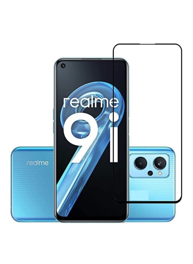 M7molge Full Coverage Glass Screen Protector for Realme 9i 4G - Black Frame  - Image 1