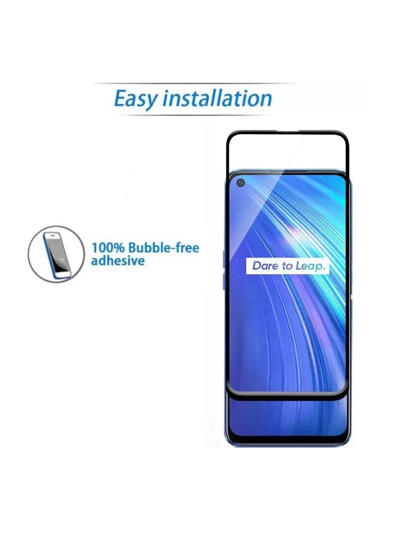 M7molge Full Coverage Glass Screen Protector for Realme 9i 4G - Black Frame  - Image 3