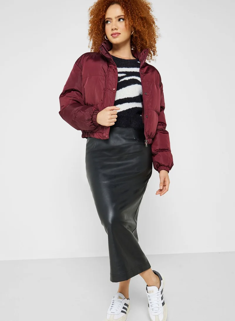 Ginger Quilted Padded Bomber Jacket