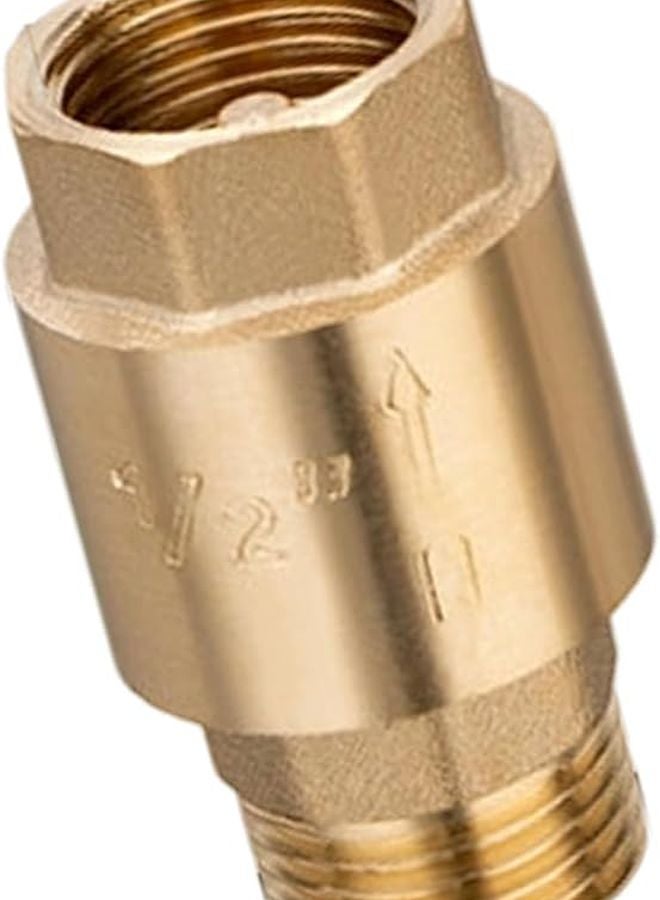 صمام فحص اللون النحاسي للتدفق الخارجي مانع ارتداد سميك لإمدادات المياه HVAC - Image 5