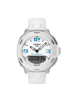 TISSOT T-Race Touch White Analog Digital Dial White Synthetic Strap Unisex Watch  - Image 1