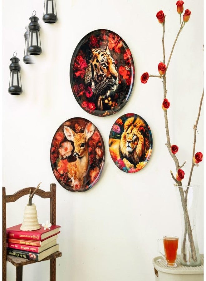 RITUALISTIC Vancara Madhubani Wall Plate for home decoration | Wall decor item for living room | Metal Wall décor | Gift item |wall art | wall showpiece| Home Décor Gift Item |Set of 3plate - Image 1