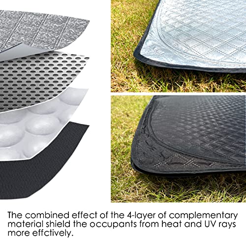 TANOLA TESBEAUTY Upgraded Camping Privacy Curtain 7-Piece (No Front Windshield) for Tesla Model Y Camping Shades Privacy Screens UV Blocker Darker Thicker 5-Layer Material Tesla Accessories Foldable - Image 3
