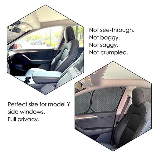 TANOLA TESBEAUTY Upgraded Camping Privacy Curtain 7-Piece (No Front Windshield) for Tesla Model Y Camping Shades Privacy Screens UV Blocker Darker Thicker 5-Layer Material Tesla Accessories Foldable - Image 2