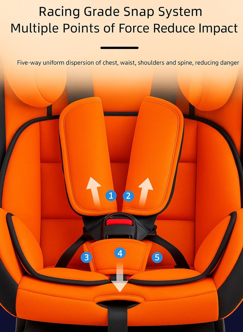 Toddler Car Seat 0 to 4 Years Adjustable Reclining Infant Car Seat Shock-Absorbing Cushion 360 Surround Protection Universal for Most Vehicles  - Image 5