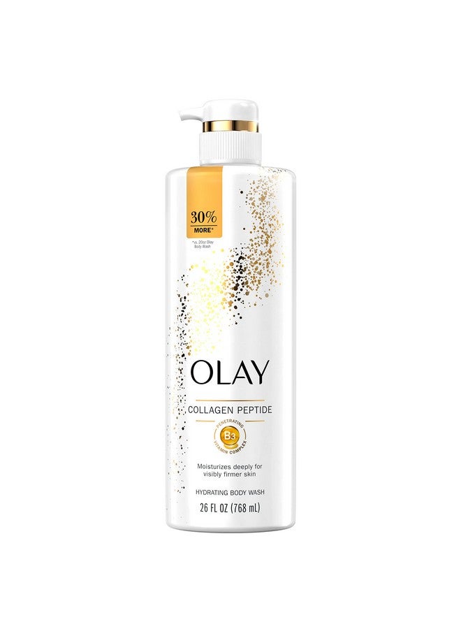 Olay Cleansing & Firming Body Wash for Women with Vitamin B3 and Collagen, Younger & Healthier Looking Skin, Fast Absorbing Formula, 26 fl oz - Image 1