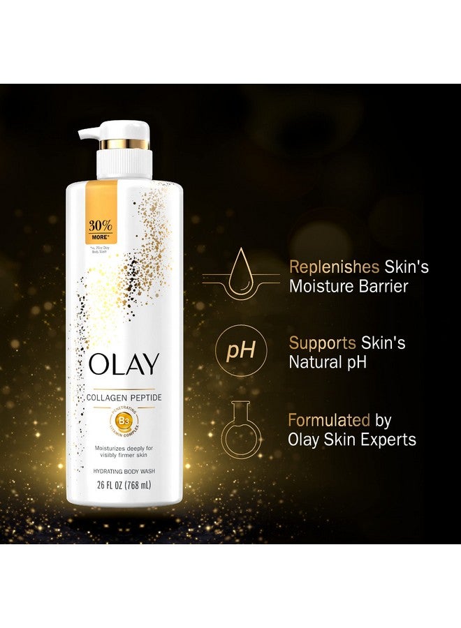 Olay Cleansing & Firming Body Wash for Women with Vitamin B3 and Collagen, Younger & Healthier Looking Skin, Fast Absorbing Formula, 26 fl oz - Image 2