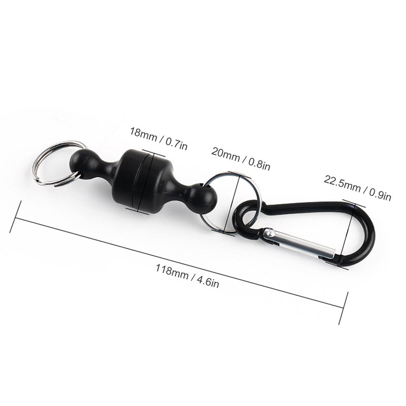 Fishing Magnetic Tool Release Holder Fly Fishing Retractor Net Release Clip with Keychain Carabiner - Image 2