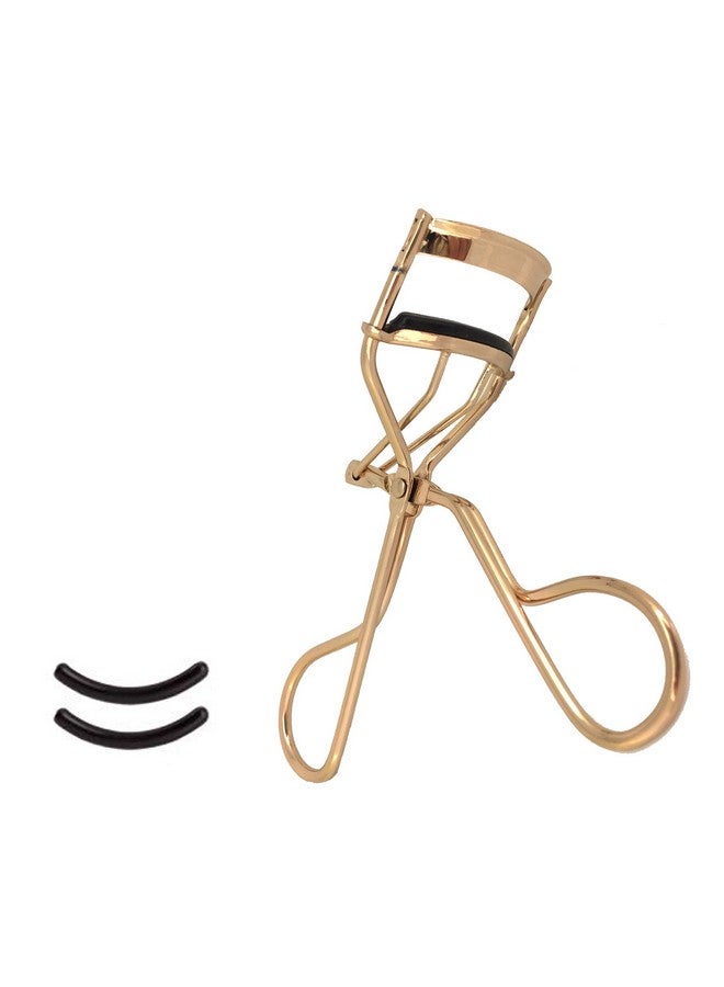 JOSALINAS Eyelash Lash Curler with 2 Silicone Refill Pads, Golden - Image 1