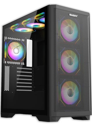 Majesty Mid Tower Monster Gaming Case with 7 Infiniti ARGB Fans Pre-Installed for Efficient Airflow with Remote, Front Grille, ATX & EATX, 1x TYPE-C & 2x USB 3.0 Port - Black - pzsku/ZF4D4A36071657CAC2AF9Z/45/_/1729606417/0688da52-4f2f-4138-8832-b21b9888a79a