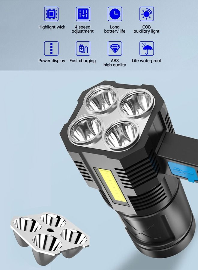 GROIC فانوس تخييم قابل لإعادة الشحن مع ضوء COB، مقاوم للماء IPX4، ضوء تخييم 1000LM، مثالي لطوارئ الإعصار، في الهواء الطلق، المشي لمسافات طويلة وصيد الأسماك، يتضمن كابل USB - Image 2