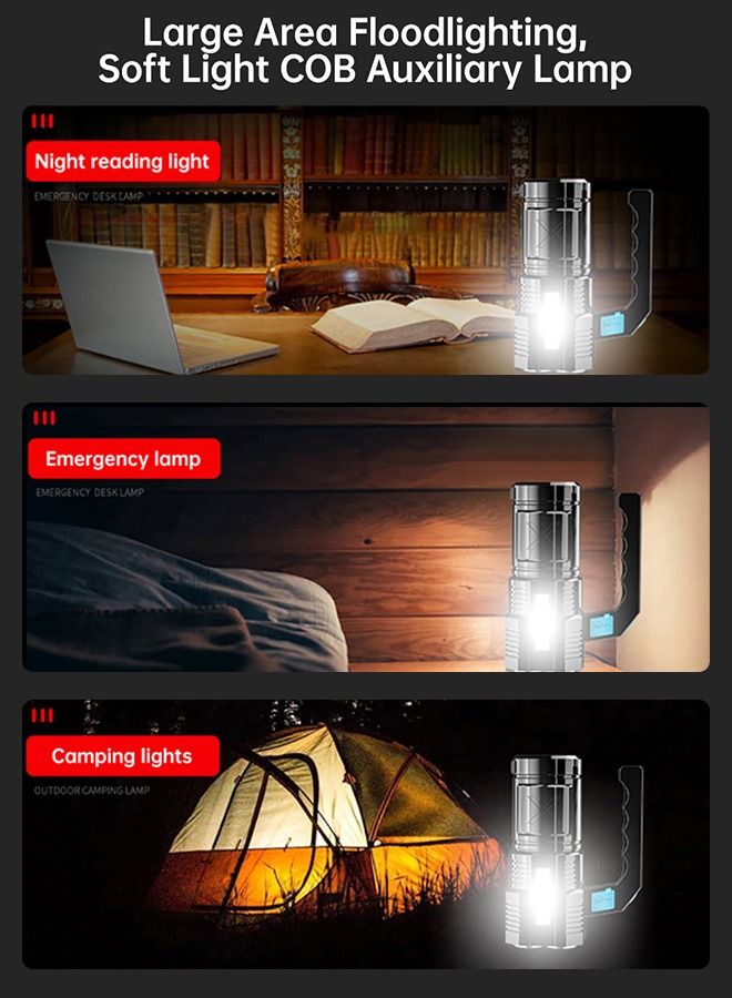 GROIC فانوس تخييم قابل لإعادة الشحن مع ضوء COB، مقاوم للماء IPX4، ضوء تخييم 1000LM، مثالي لطوارئ الإعصار، في الهواء الطلق، المشي لمسافات طويلة وصيد الأسماك، يتضمن كابل USB - Image 4