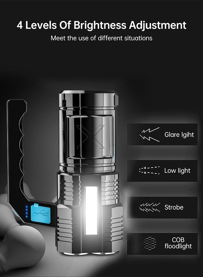 GROIC فانوس تخييم قابل لإعادة الشحن مع ضوء COB، مقاوم للماء IPX4، ضوء تخييم 1000LM، مثالي لطوارئ الإعصار، في الهواء الطلق، المشي لمسافات طويلة وصيد الأسماك، يتضمن كابل USB - Image 5