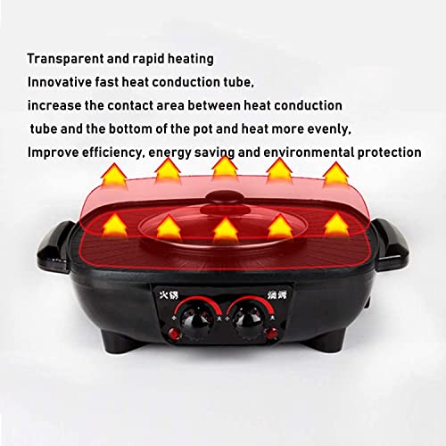 Delavala Grill Electric Grill Smokeless Grill Portable Korean BBQ Grill with Turbo Smoke Extractor Technology, Non-stick Removable Grill Plate, Tempered Glass Lid, Great for Party - Image 5