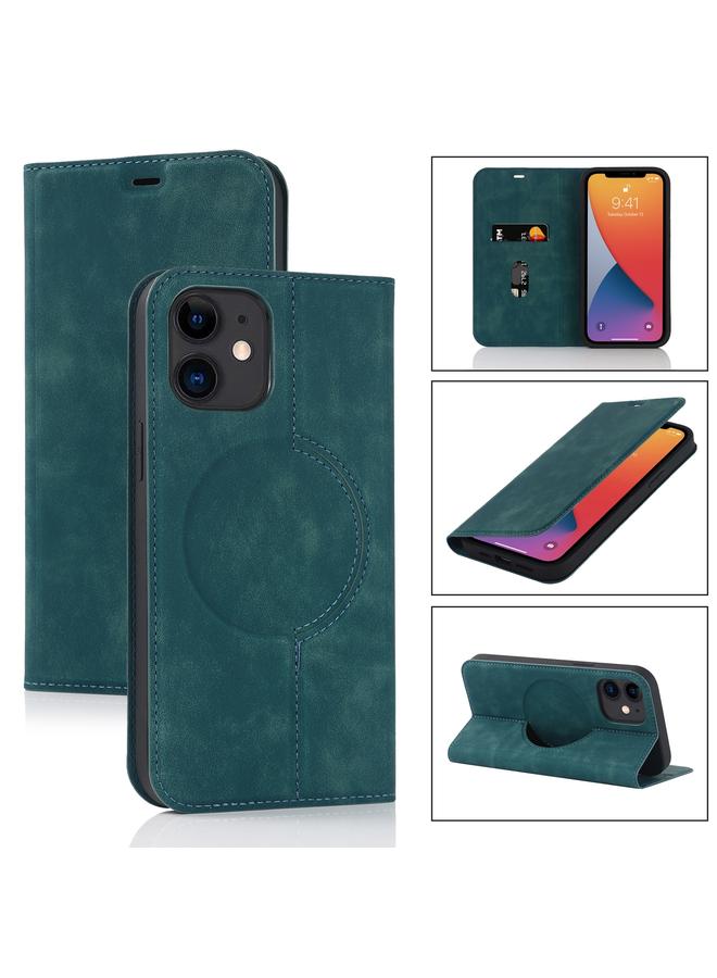 زبون جراب هاتف جلدي ماج سيف مع شحن لاسلكي لهاتف آيفون 12 ميني - Image 1