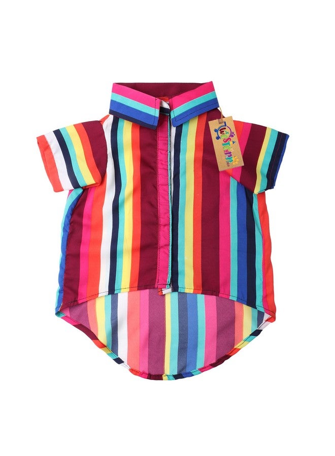 Western Era Super Soft Trendy Printed Shirt, Ultra Comfort Dog Apparel, Cotton Printed Breathable Basic Vest Dog Shirt, Lightweight Thin Shirt For Your Furies (Large - 20 Inch)(Colorful Stripe Print) - Image 5