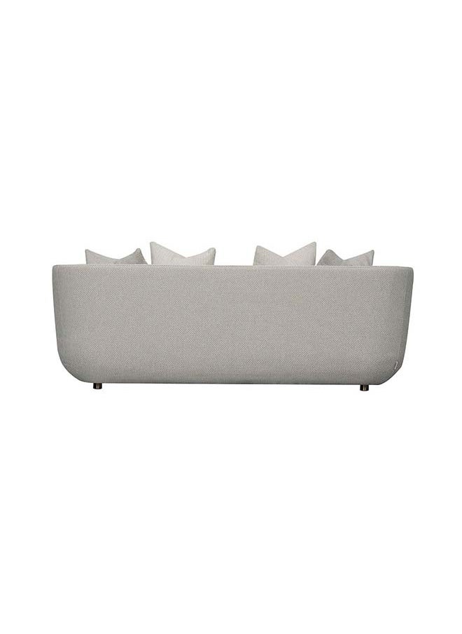 DANUBE HOME - Danube Home Trident 2 Seater Fabric Sofa  Modern Design Two Seat Sofas Comfortable Living Room Furniture L 203 x W 100 x H 75 cm  Grey / Champagne - Image 1