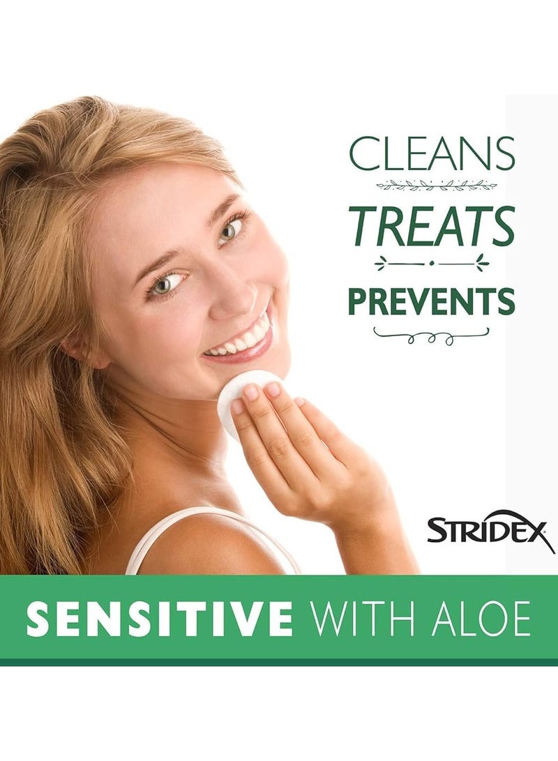 Stridex Sensitive Pads With Aloe - Acne/Blackhead Care‏