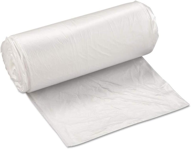 Inteplast Trash Can Liners, Light Duty - Sealed Bottom, 8 mic - Clear, 15 gal Capacity, 24 in x 33 in, 1000 Count - Image 1